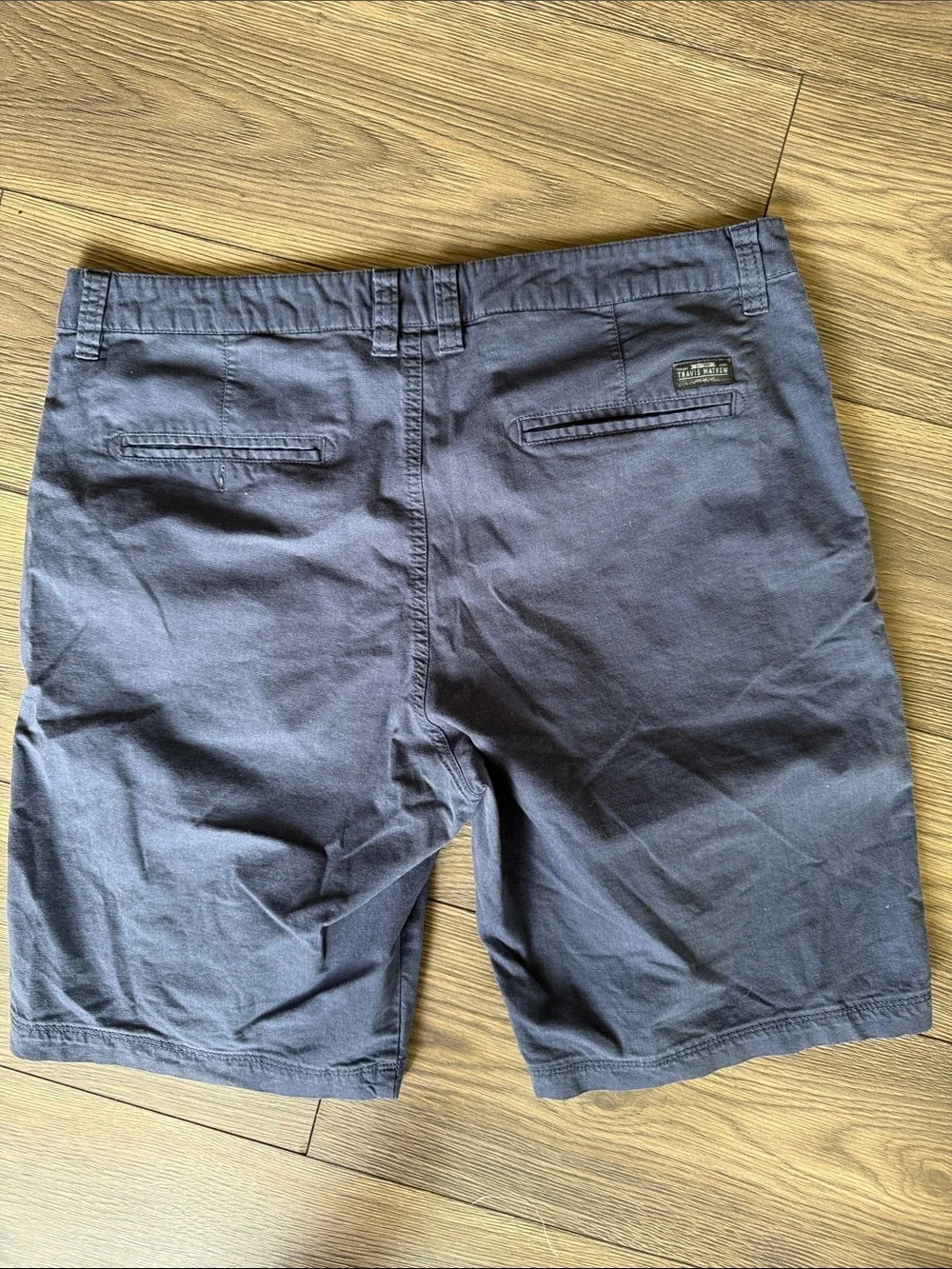 Travis Mathew Men's Navy Flat-Front Chino Shorts